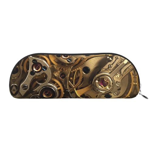 Xcwzbls Federmäppchen aus Leder, halbrund, Steampunk-Getriebe, große Kapazität, Aufbewahrungstasche, Reisetasche, Make-up-Kosmetiktasche, silber, Einheitsgröße, Taschen-Organizer Xcwzbls Federmäppchen aus Leder, halbrund, Steampunk-Getriebe, große Kapazität, Aufbewahrungstasche, Reisetasche, Make-up-Kosmetiktasche, silber, Einheitsgröße, Taschen-Organizer von Xcwzbls