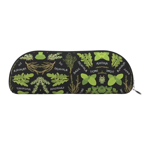 Xcwzbls Federmäppchen aus Leder, halbrund, Thymian, Dill und Rosmarin, große Kapazität, Aufbewahrungstasche, Reisetasche, Make-up-Kosmetiktasche, silber, Einheitsgröße, Taschen-Organizer Xcwzbls Federmäppchen aus Leder, halbrund, Thymian, Dill und Rosmarin, große Kapazität, Aufbewahrungstasche, Reisetasche, Make-up-Kosmetiktasche, silber, Einheitsgröße, Taschen-Organizer von Xcwzbls