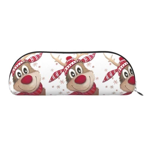 Xcwzbls Federmäppchen aus Leder, halbrund, Weihnachtshaus, große Kapazität, Aufbewahrungstasche, Reisetasche, Make-up-Kosmetiktasche, silber, Einheitsgröße, Taschen-Organizer Xcwzbls Federmäppchen aus Leder, halbrund, Weihnachtshaus, große Kapazität, Aufbewahrungstasche, Reisetasche, Make-up-Kosmetiktasche, silber, Einheitsgröße, Taschen-Organizer von Xcwzbls