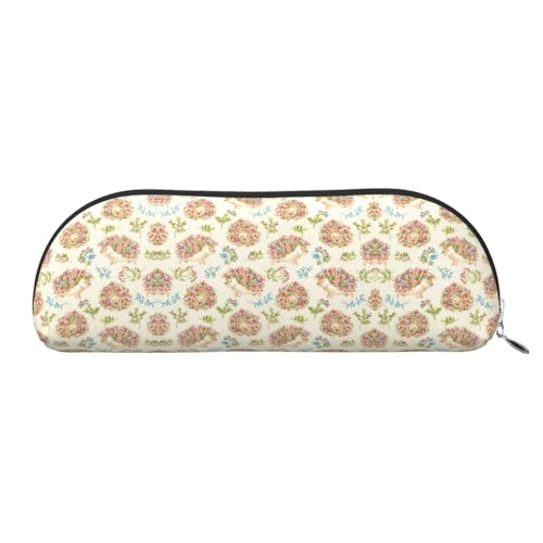 Xcwzbls Federmäppchen aus Leder, halbrund, florales Igel, großes Fassungsvermögen, Aufbewahrungstasche, Reisetasche, Make-up-Kosmetiktasche, silber, Einheitsgröße, Taschen-Organizer Xcwzbls Federmäppchen aus Leder, halbrund, florales Igel, großes Fassungsvermögen, Aufbewahrungstasche, Reisetasche, Make-up-Kosmetiktasche, silber, Einheitsgröße, Taschen-Organizer von Xcwzbls