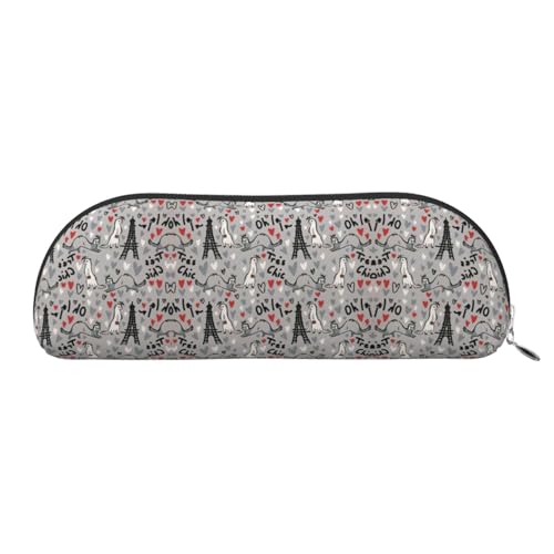 Xcwzbls Federmäppchen aus Leder, halbrund, französisches Modell, Frettchen, großes Fassungsvermögen, Aufbewahrungstasche, Reisetasche, Make-up-Kosmetiktasche, silber, Einheitsgröße, Taschen-Organizer Xcwzbls Federmäppchen aus Leder, halbrund, französisches Modell, Frettchen, großes Fassungsvermögen, Aufbewahrungstasche, Reisetasche, Make-up-Kosmetiktasche, silber, Einheitsgröße, Taschen-Organizer von Xcwzbls
