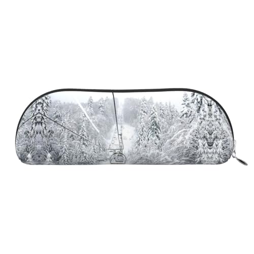 Xcwzbls Federmäppchen aus Leder, halbrund, für Skilifte, großes Fassungsvermögen, Reisetasche, Make-up-Kosmetiktasche, silber, Einheitsgröße, Taschen-Organizer Xcwzbls Federmäppchen aus Leder, halbrund, für Skilifte, großes Fassungsvermögen, Reisetasche, Make-up-Kosmetiktasche, silber, Einheitsgröße, Taschen-Organizer von Xcwzbls