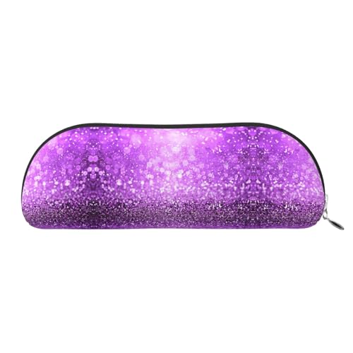 Xcwzbls Federmäppchen aus Leder, halbrund, glitzernd, lila, glitzernd, großes Fassungsvermögen, Aufbewahrungstasche, Reisetasche, Make-up-Kosmetiktasche, silber, Einheitsgröße, Taschen-Organizer Xcwzbls Federmäppchen aus Leder, halbrund, glitzernd, lila, glitzernd, großes Fassungsvermögen, Aufbewahrungstasche, Reisetasche, Make-up-Kosmetiktasche, silber, Einheitsgröße, Taschen-Organizer von Xcwzbls