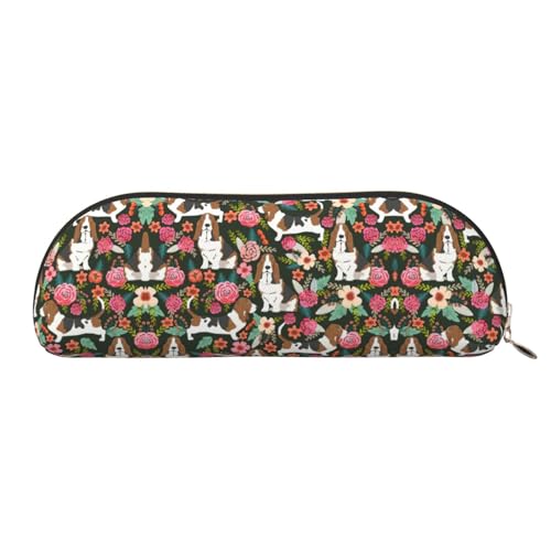 Xcwzbls Federmäppchen aus Leder, halbrund, große Kapazität, Aufbewahrungstasche, Reisetasche, Make-up-Kosmetiktasche, gold, Einheitsgröße, Taschen-Organizer von Xcwzbls