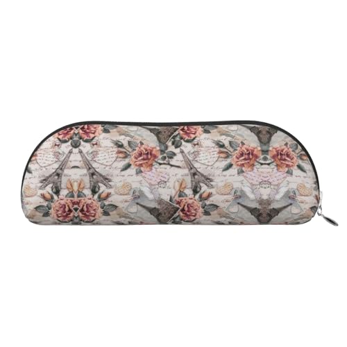 Xcwzbls Federmäppchen aus Leder, halbrunde Blume, Paris Eiffelturm, große Kapazität, Aufbewahrungstasche, Reisetasche, Make-up-Kosmetiktasche, silber, Einheitsgröße, Taschen-Organizer Xcwzbls Federmäppchen aus Leder, halbrunde Blume, Paris Eiffelturm, große Kapazität, Aufbewahrungstasche, Reisetasche, Make-up-Kosmetiktasche, silber, Einheitsgröße, Taschen-Organizer von Xcwzbls