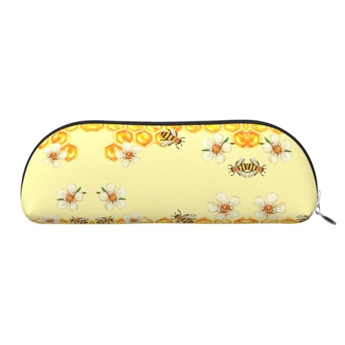 Xcwzbls Federmäppchen aus Leder, halbrunde Blume, großes Fassungsvermögen, Aufbewahrungstasche, Reisetasche, Make-up-Kosmetiktasche, silber, Einheitsgröße, Taschen-Organizer Xcwzbls Federmäppchen aus Leder, halbrunde Blume, großes Fassungsvermögen, Aufbewahrungstasche, Reisetasche, Make-up-Kosmetiktasche, silber, Einheitsgröße, Taschen-Organizer von Xcwzbls