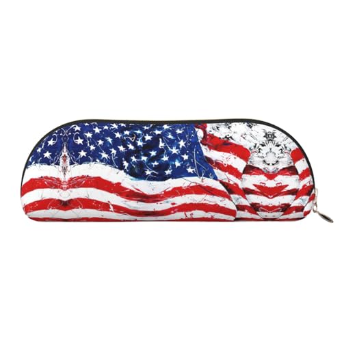 Xcwzbls Federmäppchen aus Leder, halbrunde Flagge, großes Fassungsvermögen, Aufbewahrungstasche, Reisetasche, Make-up-Kosmetiktasche, gold, Einheitsgröße, Taschen-Organizer Xcwzbls Federmäppchen aus Leder, halbrunde Flagge, großes Fassungsvermögen, Aufbewahrungstasche, Reisetasche, Make-up-Kosmetiktasche, gold, Einheitsgröße, Taschen-Organizer von Xcwzbls