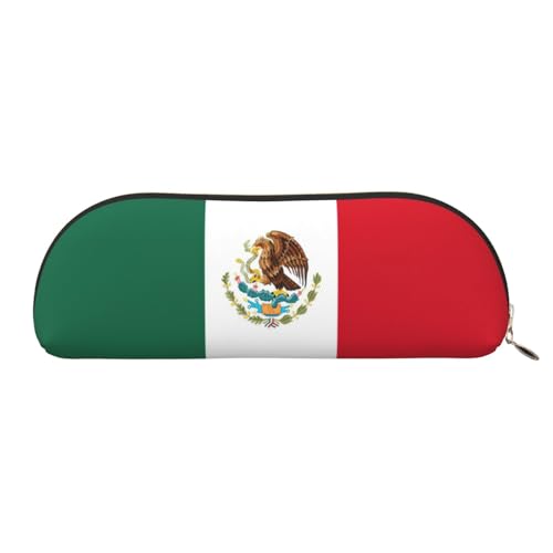 Xcwzbls Federmäppchen aus Leder, halbrunde Flagge von Mexiko, große Kapazität, Aufbewahrungstasche, Reisetasche, Make-up-Kosmetiktasche, gold, Einheitsgröße, Taschen-Organizer Xcwzbls Federmäppchen aus Leder, halbrunde Flagge von Mexiko, große Kapazität, Aufbewahrungstasche, Reisetasche, Make-up-Kosmetiktasche, gold, Einheitsgröße, Taschen-Organizer von Xcwzbls