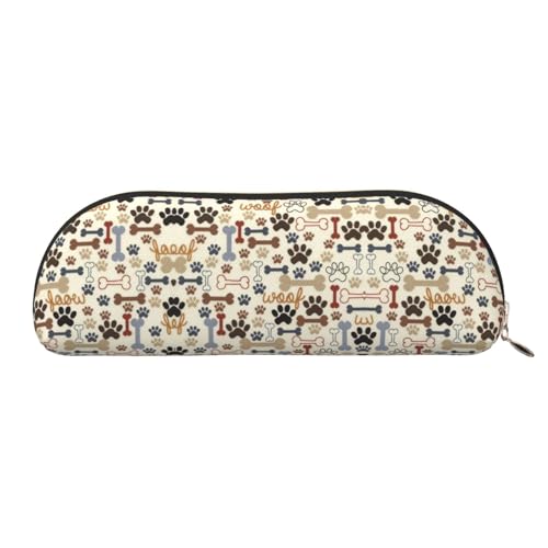 Xcwzbls Federmäppchen aus Leder, halbrunde Hundeknochen, Pfotenmotiv, große Kapazität, Aufbewahrungstasche, Reisetasche, Make-up-Kosmetiktasche, gold, Einheitsgröße, Taschen-Organizer Xcwzbls Federmäppchen aus Leder, halbrunde Hundeknochen, Pfotenmotiv, große Kapazität, Aufbewahrungstasche, Reisetasche, Make-up-Kosmetiktasche, gold, Einheitsgröße, Taschen-Organizer von Xcwzbls