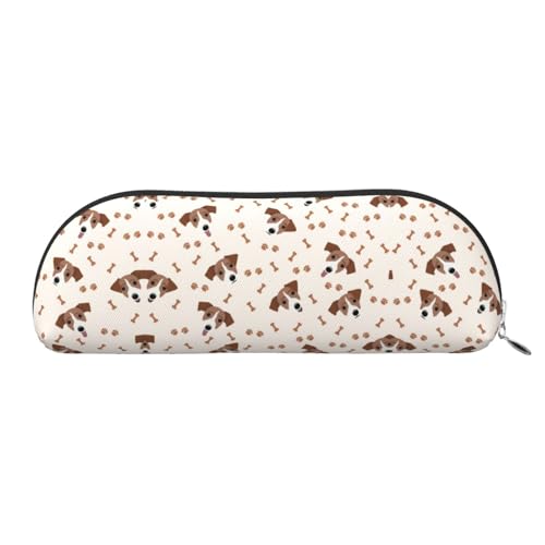 Xcwzbls Federmäppchen aus Leder, halbrunde Hundeknochen, große Kapazität, Aufbewahrungstasche, Reisetasche, Make-up-Kosmetiktasche, silber, Einheitsgröße, Taschen-Organizer Xcwzbls Federmäppchen aus Leder, halbrunde Hundeknochen, große Kapazität, Aufbewahrungstasche, Reisetasche, Make-up-Kosmetiktasche, silber, Einheitsgröße, Taschen-Organizer von Xcwzbls