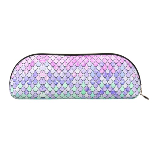 Xcwzbls Federmäppchen aus Leder, halbrundförmig, große Kapazität, Aufbewahrungstasche, Reisetasche, Make-up-Kosmetiktasche, gold, Einheitsgröße, Taschen-Organizer von Xcwzbls