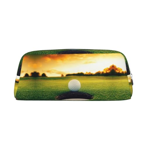 Xcwzbls Federmäppchen mit großem Fassungsvermögen, Golfplatz, Stifteetui, Leder, Reißverschluss, dreidimensionales Federmäppchen, Bürobedarf, silber, Einheitsgröße, Taschen-Organizer Xcwzbls Federmäppchen mit großem Fassungsvermögen, Golfplatz, Stifteetui, Leder, Reißverschluss, dreidimensionales Federmäppchen, Bürobedarf, silber, Einheitsgröße, Taschen-Organizer von Xcwzbls