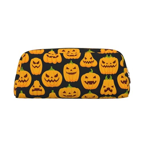 Xcwzbls Federmäppchen mit großem Fassungsvermögen, Halloween-Kürbis-Muster, Stifteetui, Lederreißverschluss, dreidimensionales Federmäppchen, Bürobedarf, gold, Einheitsgröße, Taschen-Organizer Xcwzbls Federmäppchen mit großem Fassungsvermögen, Halloween-Kürbis-Muster, Stifteetui, Lederreißverschluss, dreidimensionales Federmäppchen, Bürobedarf, gold, Einheitsgröße, Taschen-Organizer von Xcwzbls