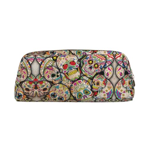 Xcwzbls Federmäppchen mit großem Fassungsvermögen, Leder, Reißverschluss, dreidimensionales Federmäppchen, Bürobedarf, gold, Einheitsgröße, Taschen-Organizer von Xcwzbls