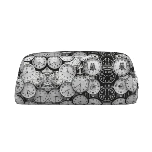 Xcwzbls Federmäppchen mit großem Fassungsvermögen, Leder, Reißverschluss, dreidimensionales Federmäppchen, Bürobedarf, silber, Einheitsgröße, Taschen-Organizer von Xcwzbls