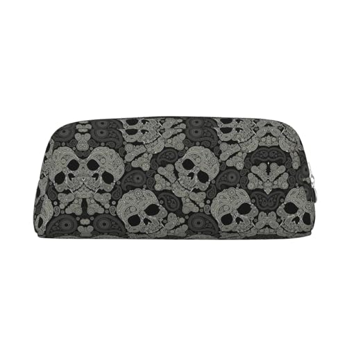 Xcwzbls Federmäppchen mit großem Fassungsvermögen, Leder, Reißverschluss, dreidimensionales Federmäppchen, Bürobedarf, silber, Einheitsgröße, Taschen-Organizer von Xcwzbls