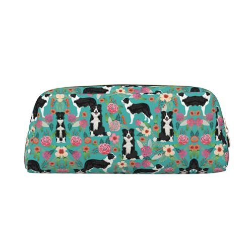 Xcwzbls Federmäppchen mit großem Fassungsvermögen, Motiv: Border Collie Florals, Stifteetui, Lederreißverschluss, dreidimensionales Federmäppchen, Bürobedarf, gold, Einheitsgröße, Taschen-Organizer Xcwzbls Federmäppchen mit großem Fassungsvermögen, Motiv: Border Collie Florals, Stifteetui, Lederreißverschluss, dreidimensionales Federmäppchen, Bürobedarf, gold, Einheitsgröße, Taschen-Organizer von Xcwzbls