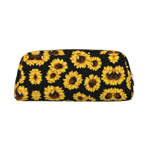 Xcwzbls Federmäppchen mit großem Fassungsvermögen, Motiv: Frühlings-Sonnenblumen, Retro-Blumen, Stifteetui, Lederreißverschluss, dreidimensionales Federmäppchen, Bürobedarf, gold, Einheitsgröße Xcwzbls Federmäppchen mit großem Fassungsvermögen, Motiv: Frühlings-Sonnenblumen, Retro-Blumen, Stifteetui, Lederreißverschluss, dreidimensionales Federmäppchen, Bürobedarf, gold, Einheitsgröße von Xcwzbls