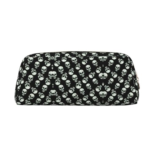 Xcwzbls Federmäppchen mit großem Fassungsvermögen, Motiv: Totenkopf, Leder, Reißverschluss, dreidimensionales Federmäppchen, Bürobedarf, Schwarz, gold, Einheitsgröße, Taschen-Organizer Xcwzbls Federmäppchen mit großem Fassungsvermögen, Motiv: Totenkopf, Leder, Reißverschluss, dreidimensionales Federmäppchen, Bürobedarf, Schwarz, gold, Einheitsgröße, Taschen-Organizer von Xcwzbls