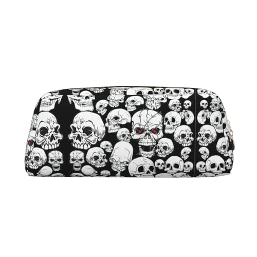 Xcwzbls Federmäppchen mit großem Fassungsvermögen, Totenkopf-Design, Leder, Reißverschluss, dreidimensionales Federmäppchen, Bürobedarf, gold, Einheitsgröße, Taschen-Organizer Xcwzbls Federmäppchen mit großem Fassungsvermögen, Totenkopf-Design, Leder, Reißverschluss, dreidimensionales Federmäppchen, Bürobedarf, gold, Einheitsgröße, Taschen-Organizer von Xcwzbls