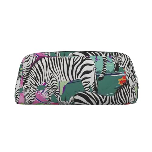 Xcwzbls Federmäppchen mit großem Fassungsvermögen, Zebra-Design, Leder, Reißverschluss, dreidimensionales Federmäppchen, Bürobedarf, silber, Einheitsgröße, Taschen-Organizer Xcwzbls Federmäppchen mit großem Fassungsvermögen, Zebra-Design, Leder, Reißverschluss, dreidimensionales Federmäppchen, Bürobedarf, silber, Einheitsgröße, Taschen-Organizer von Xcwzbls