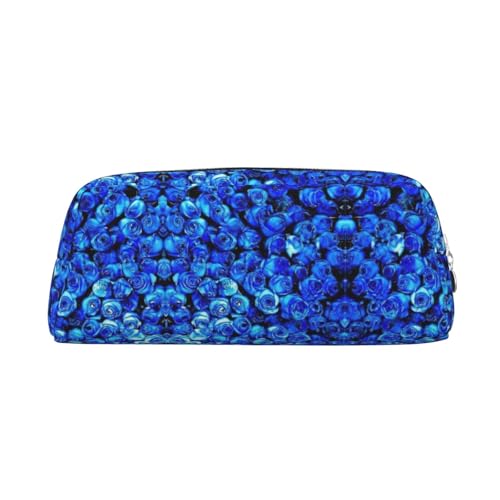 Xcwzbls Federmäppchen mit großem Fassungsvermögen, blaue Rose, Stifteetui, Lederreißverschluss, dreidimensionales Federmäppchen, Bürobedarf, silber, Einheitsgröße, Taschen-Organizer Xcwzbls Federmäppchen mit großem Fassungsvermögen, blaue Rose, Stifteetui, Lederreißverschluss, dreidimensionales Federmäppchen, Bürobedarf, silber, Einheitsgröße, Taschen-Organizer von Xcwzbls