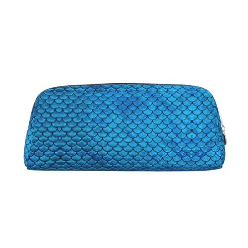 Xcwzbls Federmäppchen mit großem Fassungsvermögen, blaues Fischschuppen-Design, Stifteetui, Lederreißverschluss, dreidimensionales Federmäppchen, Bürobedarf, silber, Einheitsgröße, Taschen-Organizer Xcwzbls Federmäppchen mit großem Fassungsvermögen, blaues Fischschuppen-Design, Stifteetui, Lederreißverschluss, dreidimensionales Federmäppchen, Bürobedarf, silber, Einheitsgröße, Taschen-Organizer von Xcwzbls
