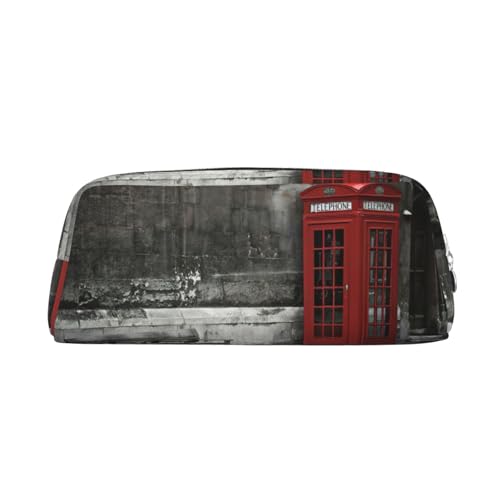 Xcwzbls Federmäppchen mit großem Fassungsvermögen, britisches Telefonzellen-Federmäppchen, Lederreißverschluss, dreidimensionales Federmäppchen, Bürobedarf, silber, Einheitsgröße, Taschen-Organizer Xcwzbls Federmäppchen mit großem Fassungsvermögen, britisches Telefonzellen-Federmäppchen, Lederreißverschluss, dreidimensionales Federmäppchen, Bürobedarf, silber, Einheitsgröße, Taschen-Organizer von Xcwzbls