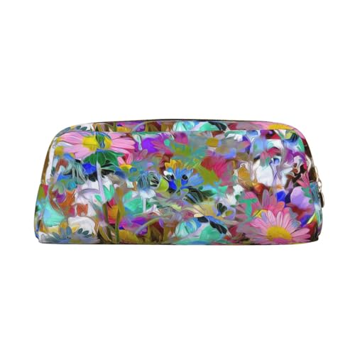 Xcwzbls Federmäppchen mit großem Fassungsvermögen, buntes Blumenmuster, Lederreißverschluss, dreidimensionales Federmäppchen, Bürobedarf, gold, Einheitsgröße, Taschen-Organizer Xcwzbls Federmäppchen mit großem Fassungsvermögen, buntes Blumenmuster, Lederreißverschluss, dreidimensionales Federmäppchen, Bürobedarf, gold, Einheitsgröße, Taschen-Organizer von Xcwzbls