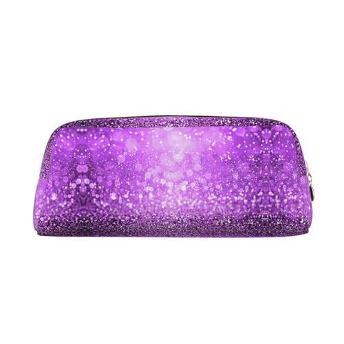 Xcwzbls Federmäppchen mit großem Fassungsvermögen, glitzernd, violett, mit Reißverschluss, dreidimensionales Federmäppchen, Bürobedarf, gold, Einheitsgröße, Taschen-Organizer von Xcwzbls