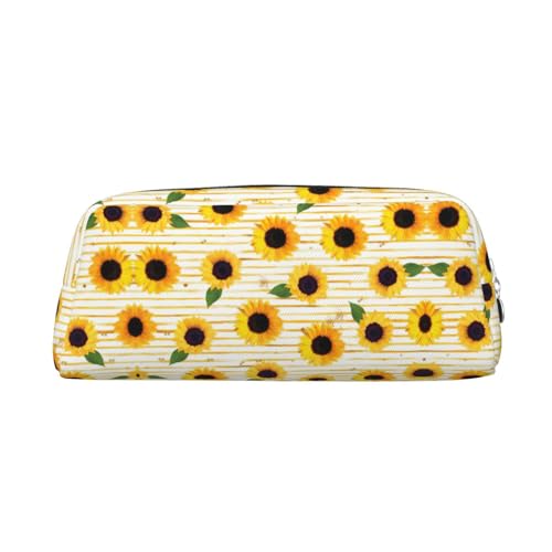 Xcwzbls Federmäppchen mit großem Fassungsvermögen, mit Sonnenblumenmuster, Stifteetui, Lederreißverschluss, dreidimensionales Federmäppchen, Bürobedarf, silber, Einheitsgröße, Taschen-Organizer Xcwzbls Federmäppchen mit großem Fassungsvermögen, mit Sonnenblumenmuster, Stifteetui, Lederreißverschluss, dreidimensionales Federmäppchen, Bürobedarf, silber, Einheitsgröße, Taschen-Organizer von Xcwzbls