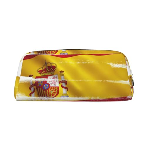 Xcwzbls Federmäppchen mit großer Kapazität, Spanien-Flagge, Stifteetui, Leder, Reißverschluss, dreidimensionales Federmäppchen, Bürobedarf, silber, Einheitsgröße, Taschen-Organizer Xcwzbls Federmäppchen mit großer Kapazität, Spanien-Flagge, Stifteetui, Leder, Reißverschluss, dreidimensionales Federmäppchen, Bürobedarf, silber, Einheitsgröße, Taschen-Organizer von Xcwzbls