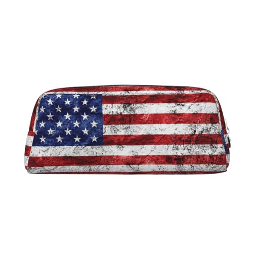 Xcwzbls Federmäppchen mit großer Kapazität, amerikanische Flagge, Unabhängigkeit, 4. Juli, Federmäppchen, Leder, Reißverschluss, dreidimensionales Federmäppchen, Bürobedarf, silber, Einheitsgröße Xcwzbls Federmäppchen mit großer Kapazität, amerikanische Flagge, Unabhängigkeit, 4. Juli, Federmäppchen, Leder, Reißverschluss, dreidimensionales Federmäppchen, Bürobedarf, silber, Einheitsgröße von Xcwzbls