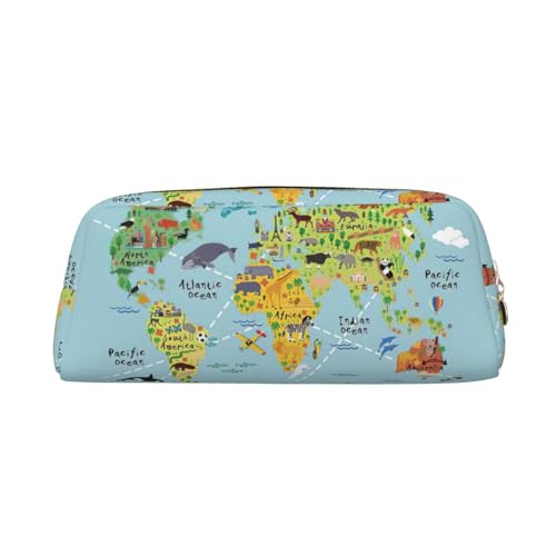 Xcwzbls Große Kapazität Weltkarte Federmäppchen Stifteetui Leder Reißverschluss Dreidimensionales Federmäppchen Bürobedarf, gold, Einheitsgröße, Taschen-Organizer Xcwzbls Große Kapazität Weltkarte Federmäppchen Stifteetui Leder Reißverschluss Dreidimensionales Federmäppchen Bürobedarf, gold, Einheitsgröße, Taschen-Organizer von Xcwzbls