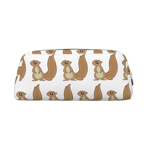 Xcwzbls Großes Fassungsvermögen, Eichhörnchen-Federmäppchen, Stifteetui, Leder, Reißverschluss, dreidimensionales Federmäppchen, Bürobedarf, gold, Einheitsgröße, Taschen-Organizer von Xcwzbls