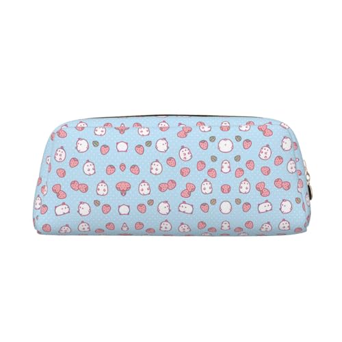 Xcwzbls Großes Fassungsvermögen, Erdbeer-Federmäppchen, Stifteetui, Leder, Reißverschluss, dreidimensionales Federmäppchen, Bürobedarf, gold, Einheitsgröße, Taschen-Organizer von Xcwzbls