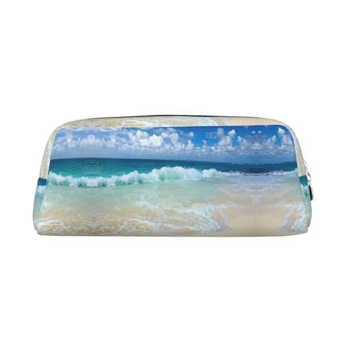 Xcwzbls Großes Fassungsvermögen, Federmäppchen, Federmäppchen, Leder, Reißverschluss, dreidimensionales Federmäppchen, Bürobedarf, silber, Einheitsgröße, Taschen-Organizer von Xcwzbls