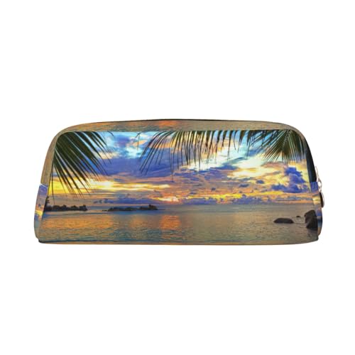 Xcwzbls Großes Fassungsvermögen, Federmäppchen, Leder, Reißverschluss, dreidimensionales Federmäppchen, Bürobedarf, gold, Einheitsgröße, Taschen-Organizer von Xcwzbls