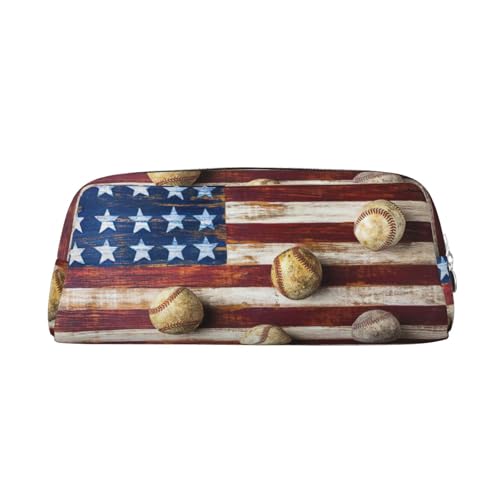 Xcwzbls Großes Fassungsvermögen, amerikanische Flagge und Baseball-Federmäppchen, Stifteetui, Lederreißverschluss, dreidimensionales Federmäppchen, Bürobedarf, silber, Einheitsgröße, Taschen-Organizer Xcwzbls Großes Fassungsvermögen, amerikanische Flagge und Baseball-Federmäppchen, Stifteetui, Lederreißverschluss, dreidimensionales Federmäppchen, Bürobedarf, silber, Einheitsgröße, Taschen-Organizer von Xcwzbls