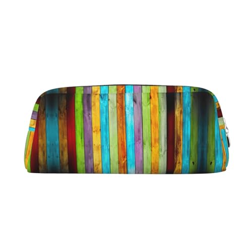 Xcwzbls Großes Fassungsvermögen, buntes Federmäppchen aus Holz, Stifteetui, Lederreißverschluss, dreidimensionales Federmäppchen, Bürobedarf, silber, Einheitsgröße, Taschen-Organizer von Xcwzbls