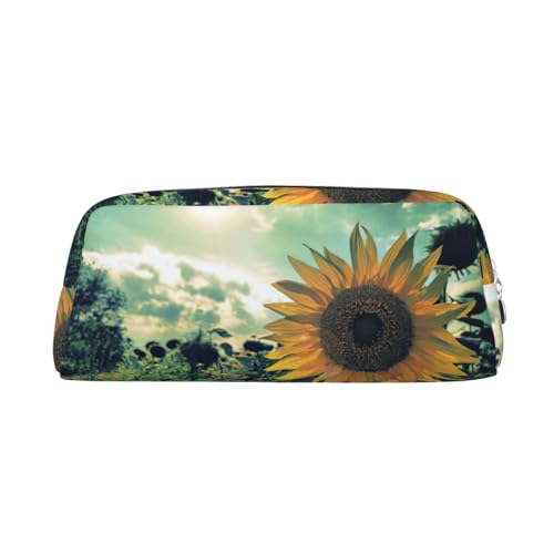 Xcwzbls Großes Fassungsvermögen, schönes Federmäppchen mit Sonnenblume, Stifteetui, Lederreißverschluss, dreidimensionales Federmäppchen, Bürobedarf, silber, Einheitsgröße, Taschen-Organizer Xcwzbls Großes Fassungsvermögen, schönes Federmäppchen mit Sonnenblume, Stifteetui, Lederreißverschluss, dreidimensionales Federmäppchen, Bürobedarf, silber, Einheitsgröße, Taschen-Organizer von Xcwzbls