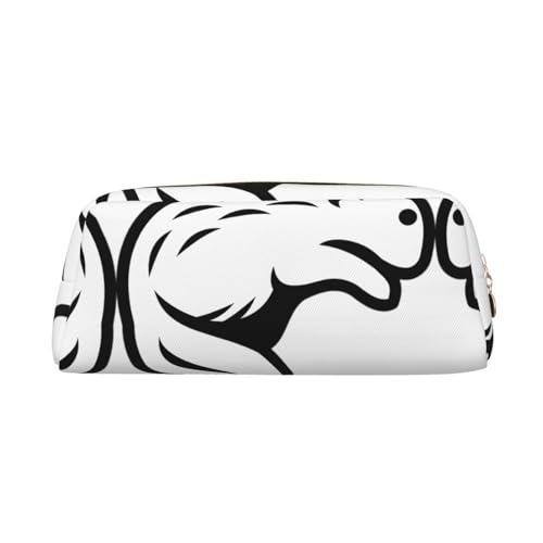 Xcwzbls Großes Fassungsvermögen, schwarzes Biber-Federmäppchen, Stifteetui, Lederreißverschluss, dreidimensionales Federmäppchen, Bürobedarf, gold, Einheitsgröße, Taschen-Organizer von Xcwzbls