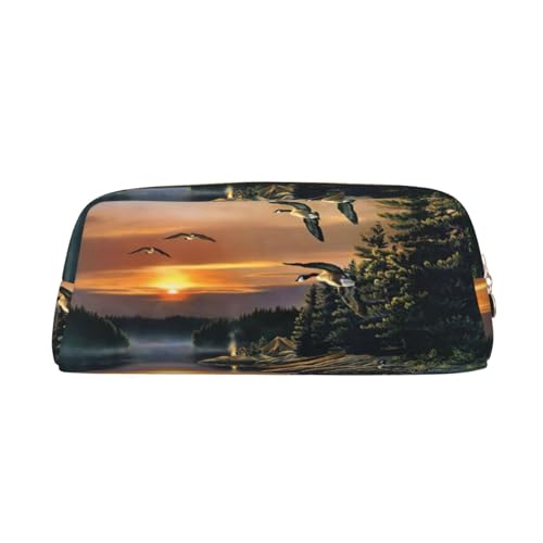 Xcwzbls Großes Federmäppchen, Leder, Reißverschluss, dreidimensionales Federmäppchen, Bürobedarf, gold, Einheitsgröße, Taschen-Organizer von Xcwzbls