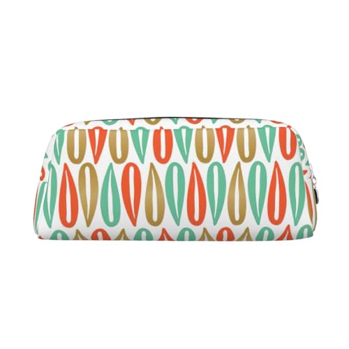 Xcwzbls Großes Federmäppchen im modernen Stil, Federmäppchen, Leder, Reißverschluss, dreidimensionales Federmäppchen, Bürobedarf, silber, Einheitsgröße, Taschen-Organizer von Xcwzbls