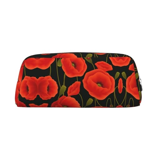 Xcwzbls Großes Federmäppchen mit Blumenmotiv, Leder, Reißverschluss, dreidimensionales Federmäppchen, Bürobedarf, silber, Einheitsgröße, Taschen-Organizer von Xcwzbls