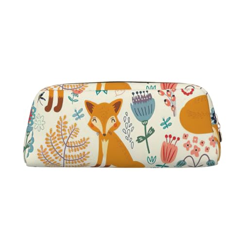 Xcwzbls Großes Federmäppchen mit Blumenmuster, Federmäppchen, Leder, Reißverschluss, dreidimensionales Federmäppchen, Bürobedarf, gold, Einheitsgröße, Taschen-Organizer von Xcwzbls