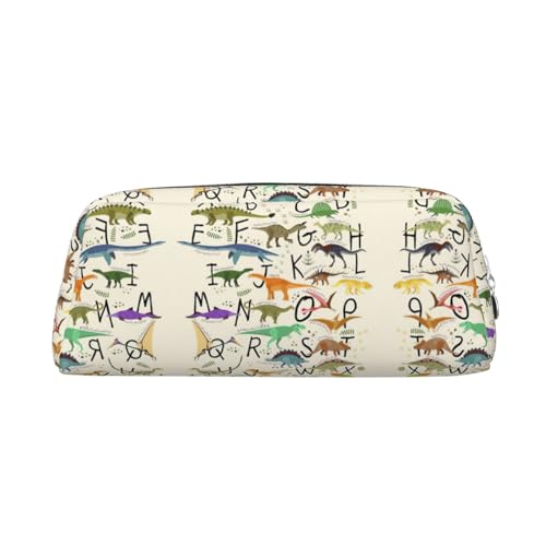 Xcwzbls Großes Federmäppchen mit Dinosauriern, Federmäppchen, Leder, Reißverschluss, dreidimensionales Federmäppchen, Bürobedarf, silber, Einheitsgröße, Taschen-Organizer von Xcwzbls