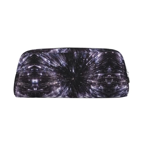 Xcwzbls Großes Federmäppchen mit Sky-Galaxie-Design, Leder, Reißverschluss, dreidimensionales Federmäppchen, Bürobedarf, silber, Einheitsgröße, Taschen-Organizer von Xcwzbls