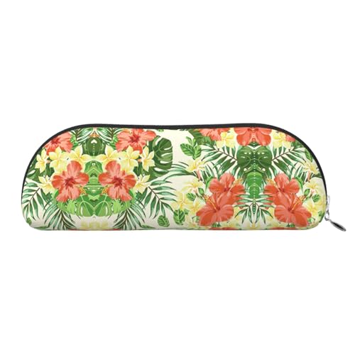 Xcwzbls Halbrundhojas Tropicales Y Flores Federmäppchen aus Leder, große Kapazität, Aufbewahrungstasche, Reisetasche, Make-up-Kosmetiktasche, silber, Einheitsgröße, Taschen-Organizer Xcwzbls Halbrundhojas Tropicales Y Flores Federmäppchen aus Leder, große Kapazität, Aufbewahrungstasche, Reisetasche, Make-up-Kosmetiktasche, silber, Einheitsgröße, Taschen-Organizer von Xcwzbls