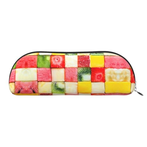 Xcwzbls Leder-Federmäppchen, halbrund, Wassermelone, große Kapazität, Aufbewahrungstasche, Reisetasche, Make-up-Kosmetiktasche, silber, Einheitsgröße, Taschen-Organizer Xcwzbls Leder-Federmäppchen, halbrund, Wassermelone, große Kapazität, Aufbewahrungstasche, Reisetasche, Make-up-Kosmetiktasche, silber, Einheitsgröße, Taschen-Organizer von Xcwzbls